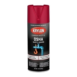 Krylon K02116777 Spray Paint Industrial Paint, 12 oz Container, Liquid Form, Safety Red, 15 to 18 sq-ft Coverage