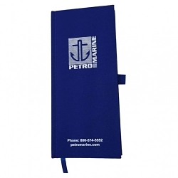 PETRO MARINE PMC1386636, PETROLOG TALLY BOOK, ROYAL BLUE CANVAS HARD BACK COVER, STITCHED PENCIL HOLDER