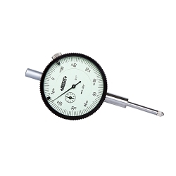 INSIZE 2307-1, DIAL INDICATOR, 0-1" RANGE, 0.001" GRADUATION, CONTINUOUS READING DIAL WITH 0-100 SCALE, 4-48 UNF THREAD ON CONTACT POINT, 3/8" STEM DIA