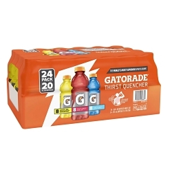 Gatorade Thirst Quencher, 20 Oz. Bottle Size, 24 Bottles per Case, #20781, MULTI-PACK (Lemon-Lime, Fruit Punch, Cool Blue)