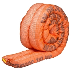 3M™ 7000006449 Oil Sorbent Boom, 4 in Dia x 10 ft L, 10 gal/boom Absorption, Orange
