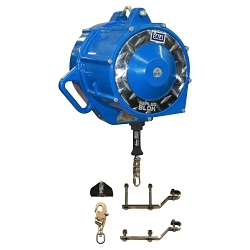 3M DBI-SALA Fall Protection 7100207460 Rollgliss™ Auto Retract Low Speed Sloped Emergency Descent Device, 75 to 310 lb Weight Capacity, Aluminum/Stainless Steel Hardware, Carabiner Anchorage Connection, ANSI Z359, OSHA Compliant