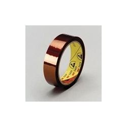 3M™ 7000001213 5419 Low-Static Film Tape, 36 yd L 22 in W, 2.7 mil THK, Silicone Adhesive, Polyimide Film Backing, Gold