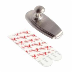 Command™ 7000047809 Hook, M, 3 lb Capacity, Plastic, Brushed Nickel