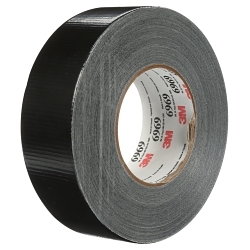 3M™ 7000001232 6969 Extra Heavy Duty Tape, 60 yd L 1.88 in W, 10.7 mil THK, Rubber Adhesive, Polyethylene/Cloth Scrim Backing, Black