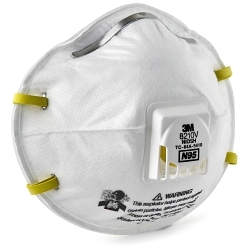 3M™ 7000002462 8000 Cup Style Disposable Particulate Respirator, Standard, Resists: Certain Non-Oil Based Particles, Airborne Contaminants, Dust and other Particles