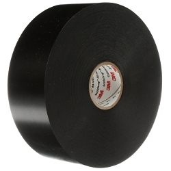 3M™ 7000006135 51UP Tape, 100 ft L 2 in W, 2 mil THK, Rubber Adhesive, Polyvinyl Chloride Backing, Black