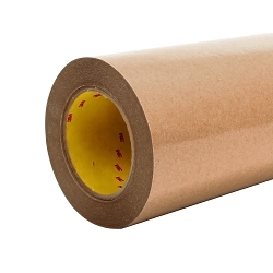 3M™ 7000017184 465 Adhesive Transfer Tape, 60 yd L 48 in W, 2 mil THK, Acrylic Adhesive, Tan