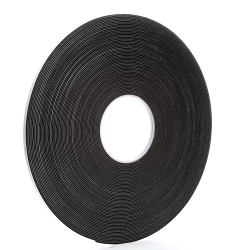 3M™ 7000028661 4516 Tape, 36 yd L 0.25 in W, 62 mil THK, Acrylic Adhesive, Vinyl Foam Backing, Black