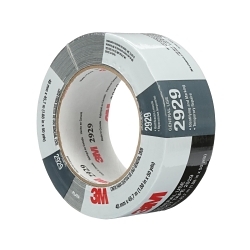 3M™ 7000029030 2929 General Use Tape, 50 yd L 1.88 in W, 5.5 mil THK, Rubber Adhesive, Polyethylene/Cloth Scrim Backing, Silver