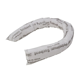 3M™ 7000029593 Oil Sorbent Mini-Boom, 3 in Dia x 4 ft L, 1 gal Absorption, Synthetic Fiber/Polypropylene/Polyester, White