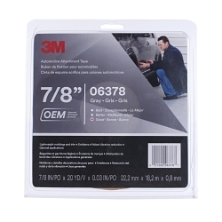 3M™ 7000042865 06378 Automotive Tape, 2 yd L 0.875 in W, 0.3 in THK, Gray