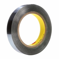 3M™ 7000049079 421 Foil Tape, 36 yd L 0.75 in W, 6.3 mil THK, Rubber Adhesive, Lead Foil Backing, Dark Silver
