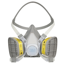 3M™ 7000051847 5000 Disposable Half Facepiece Respirator Assembly, M, Resists: Acid Gas, Chlorine, Hydrogen Chloride, Hydrogen Fluoride, Hydrogen Sulfide, Organic Vapors and Sulfur Dioxide