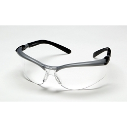 3M™ 7000052795 Protective Eyewear, Anti-Fog, Clear Lens, Half-Frame Frame, Silver/Black, Plastic Frame, Polycarbonate Lens, ANSI Z87.1-2003, ANSI Z87.1-2015, CSA Z94.3, CSA Z94.3-2007