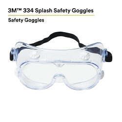3M™ 7000052836 Splash Safety Goggles, Uncoated Clear Polycarbonate Lens, Cloth Strap, ANSI Z87.1-2015