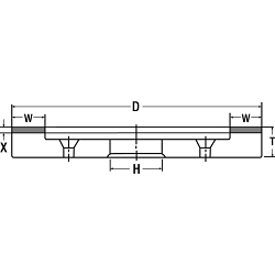 3M™ 7000118561 662BK Wheels and Tools, 6 in Dia 0.75 in THK, 1.25 in Center Hole, D240 Grit, Diamond Abrasive