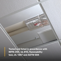 3M™ 7000059415 Fire Barrier Plenum Wrap, 25 ft L x 48 in W, ASTM E 84, ASTM E 136