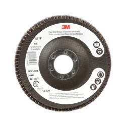 3Mâ„¢ 7000119469 577F Disc, 7 in Dia Disc, 0.875 in Center Hole, 40 Grit, Alumina Zirconia Abrasive, Type 27 Disc