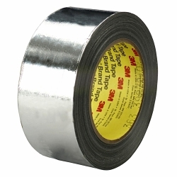 3M™ 7010375889 363L High Temperature Tape, 108 yd L 4.5 in W, 7.3 mil THK, Silicone Adhesive, Aluminum Foil/Glass Cloth Backing, Silver