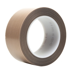 3M™ 7000048465 5451 Cloth Tape, 36 yd L 4 in W, 5.6 mil THK, Silicone Adhesive, Glass Cloth/PTFE Backing, Brown