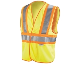 3M™ 7100178484 2-Tone Construction Safety Vest, Universal, Hi-Viz Yellow, Reflective Clothing, ANSI Class: Class 2, ANSI/ISEA 107-2010 Class 2, FHWA