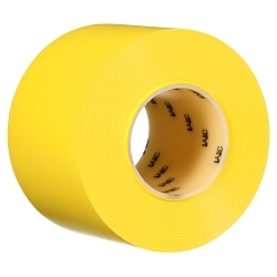 3M™ 7100253142 971 Durable Tape, 36 yd L 4 in W, 17 mil THK, Yellow, Rubber Adhesive, Vinyl Backing
