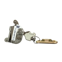 3M DBI-SALA Fall Protection 7100188818 Lad-Saf™ X2 Detachable Temporary Straight Ladder Fall Protection, 310 lb Weight Capacity, Zinc Plated Steel Hardware, ANSI A14.3-1992, ANSI Z359.16