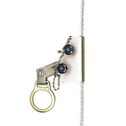 3M DBI-SALA Fall Protection 7100207470 Lad-Saf™ Temporary Mobile Rope Grab, 310 lb Weight Capacity, 3/8 in Rope, 4 ft L