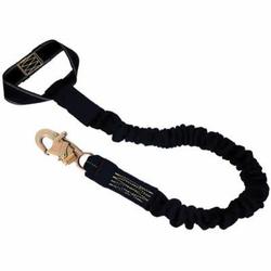 3M DBI-SALA Fall Protection 1244611 ShockWave™2 Arc Flash Elastic Variable Shock Absorbing Lanyard, 130 to 310 lb Load, 6 ft L, Kevlar®/Nomex® Line, 1 Legs, Snap Hook Anchorage Connection, Web Loop Harness Connection Hook