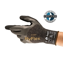 HyFlex® 825755 Ultralight Glove, 7, Nitrile Foam Coating, Dyneema, Resists: Cut/Abrasion, ANSI Cut-Resistance Level: A2