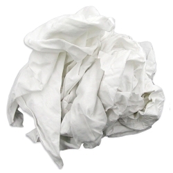 Blue Chip 4803240 White Cotton Sheet Wiper Rags, Reclaimed, Low Lint, Light Weight, 25 Lbs. Box