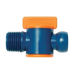 Loc-Line 32092, 1/2" NPT MALE THREAD SHUTOFF VALVES, FOR 'LOC-LINE' COOLANT HOSE, ACETAL COPOLYMER BODY & STEM, NITRILE BUNA-N SEAL, Pack/2