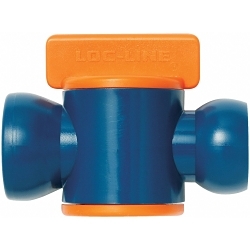 Loc-Line 32094, 1/2" THREADED SHUTOFF VALVES FOR 'LOC-LINE' COOLANT HOSE, ORANGE & BLUE ACETAL MATERIAL, Pack/2