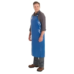 AlphaTec® 105300 Apron, Polyurethane, 45 in L x 35 in W, Tie Closure, Resists: Fat, Oil, Grease and Chemical