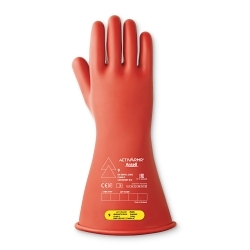 ActivArmr® 114274 Insulating Glove, 12, Natural Rubber, Red, 14 in L, ASTM Class: Class 2, 17000 V AC Max Use Voltage