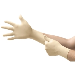 Microflex® 162626 Evolution One EV-2050 Glove, Natural Latex Rubber, Non-Powdered, Textured Finger, 5.5 mil Palm/5.9 mil Finger THK, Application Type: Medical Exam