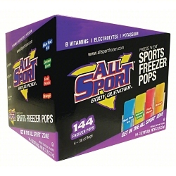 ALL SPORT 10121804 Freeze 'N Eat Sports Freezer Pops, 3oz/Pop, 144/Case