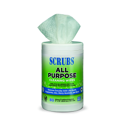 SCRUBS 96580, ALL PURPOSE Cleaning Wipes, 10" x 12" Towels, 72 Towels Per Tub, 1 Tub