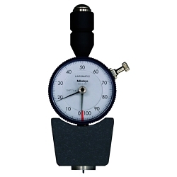Mitutoyo 811-329-10 Hardmatic HH-300 811 Compact Shore E Scale Dial Durometer, 10 to 90 HA, 144 mm H x 56 mm W x 33.5 mm D Dial, 0.79 mm Tip