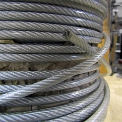 Lift-All® 1161877 Import Wire Rope Cable, 1/16 to 1/8 in Dia Cable, 7 x 7 Strand, Steel