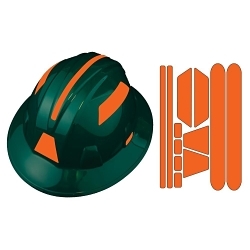 Accuform® LHTL658OR10 Hard Hat Visibility Kit Reflective, Orange