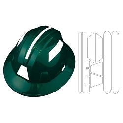 Accuform® LHTL658WT10 Hard Hat Visibility Kit Reflective, White