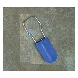 Accuform® TLS123BU Padlock Wire Seal, 1-1/2 in L, 13/16 in THK, SEALED Legend, Plastic/Galvanized Steel, Blue