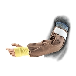 ActivArmr® 952437 59-406 Medium Duty Protective Arm Sleeves, Extra Wide/Wide, 22 in L, Cotton/Kevlar®, Brown