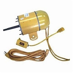 Airmaster® 12005 1-Phase Ball Bearing Motor With 18 ft Cord and Plug and 2-Speed Drop Cord Switch, 115 V AC, 1/3 hp, 1/2 in Dia, Import
