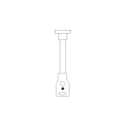 Airmaster® 21203 Vertical Ceiling Bracket, For Use With Heavy-Duty Non-Oscillating Ceiling/Vertical Mount Air Circulator, Screw Mount, Steel, Import