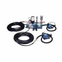Allegro® 9205-02 Low Pressure Oil Less Rotary Vane Half Mask Respirator System, 115/230 V AC, 2 People Served, 2 to 12 psi, Quick-Connect Connection, 50 ft L Hose