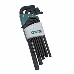 CrescentĀ® 56603G Long Key Set, 13 Pieces, 0.05 to 0.375 in Hex, L-Handle Handle, Alloy Steel, Black Oxide