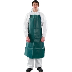 AlphaTec® GR40-W-92-212-00 212 Bib Apron, One Size, Green, Polyethylene, 40 in L